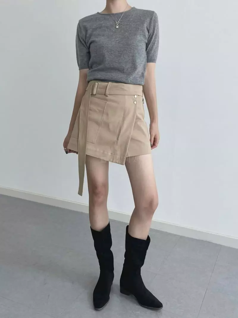 Lovemoment - Korean Women Fashion - #momslook - Low Mini Skirt