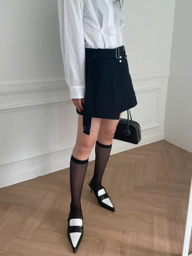 Lovemoment - Korean Women Fashion - #momslook - Low Mini Skirt - 11