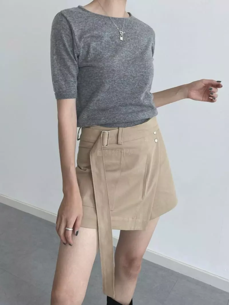 Lovemoment - Korean Women Fashion - #momslook - Low Mini Skirt - 3