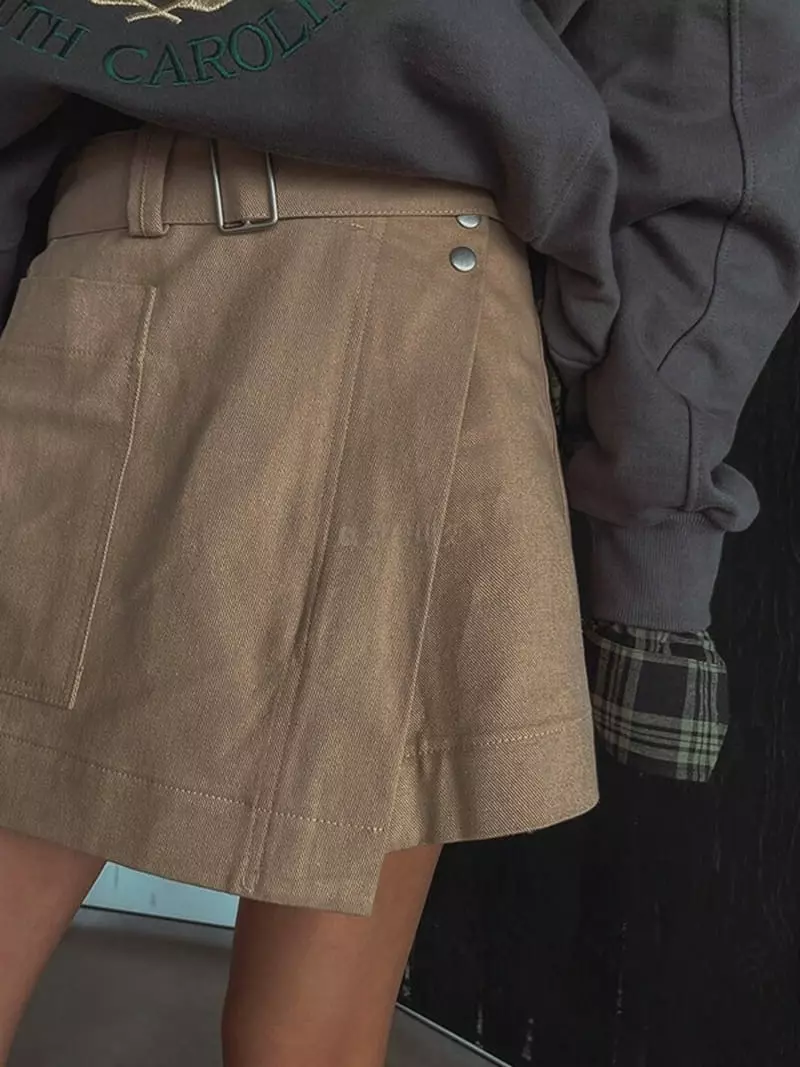 Lovemoment - Korean Women Fashion - #momslook - Low Mini Skirt - 5