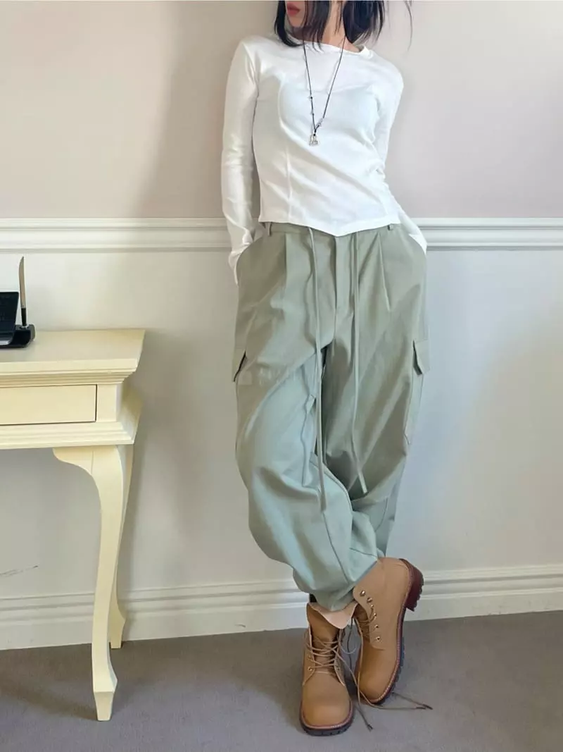 Lovemoment - Korean Women Fashion - #momslook - Rib Stitch Tee - 7