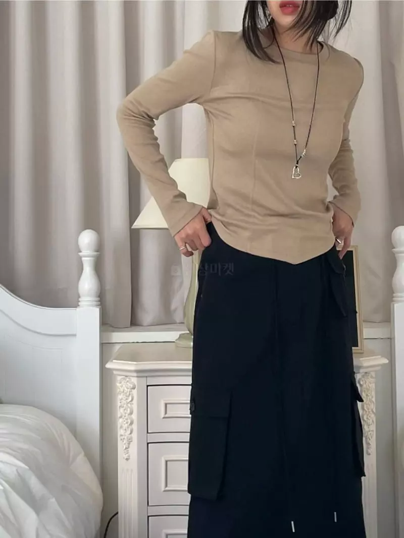 Lovemoment - Korean Women Fashion - #momslook - Rib Stitch Tee - 9