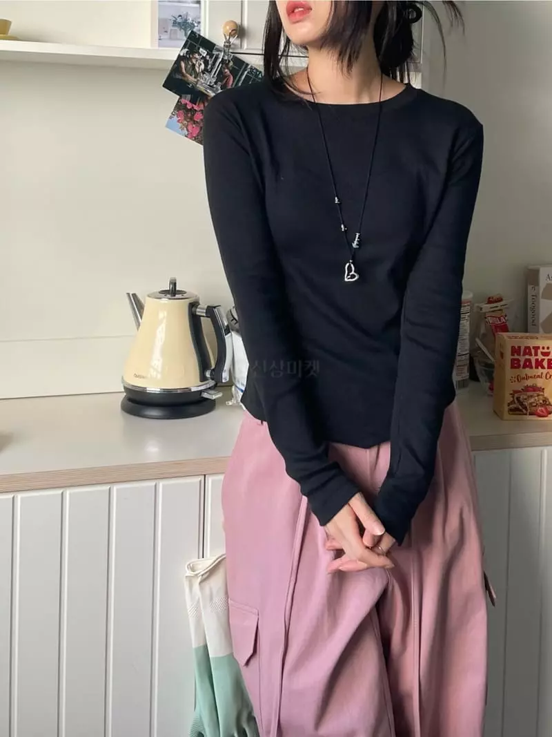 Lovemoment - Korean Women Fashion - #womensfashion - Stitch Rib tee - 4