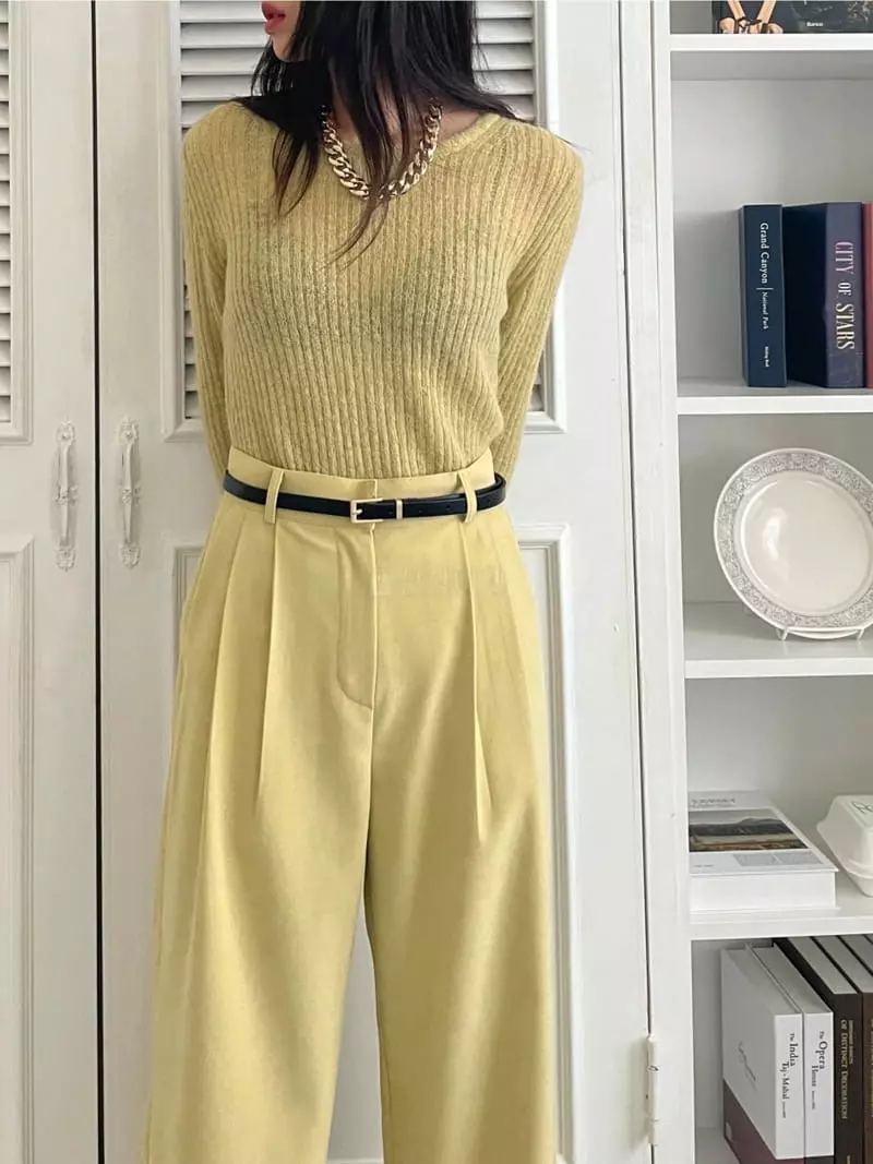 Lovemoment - Korean Women Fashion - #momslook - Love Rib Knit Tee - 3