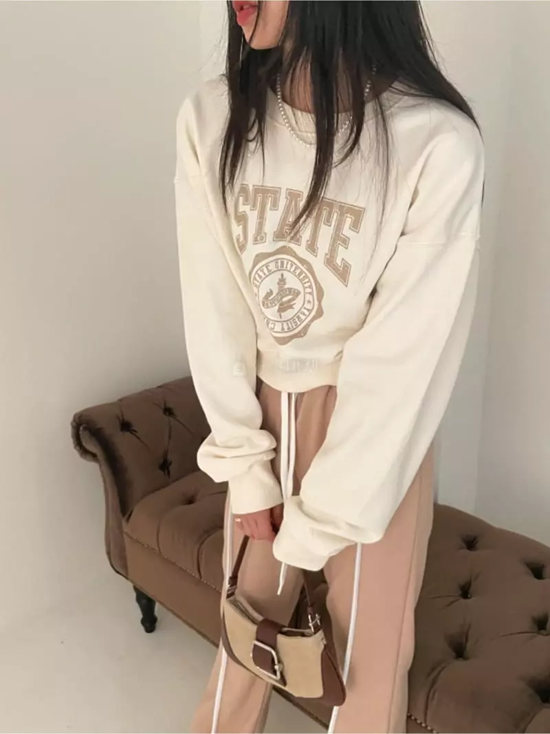 Lovemoment - Korean Women Fashion - #momslook - Champs Sweatshirt - 2
