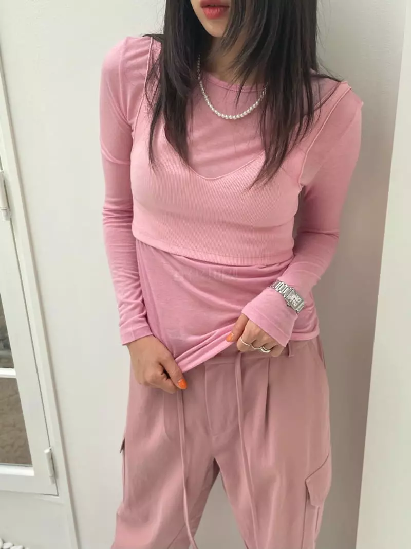Lovemoment - Korean Women Fashion - #momslook - See Through Layered Set