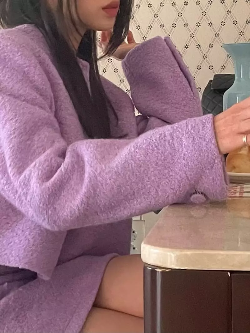 Lovemoment - Korean Women Fashion - #momslook - Terry Crop Jacket - 5
