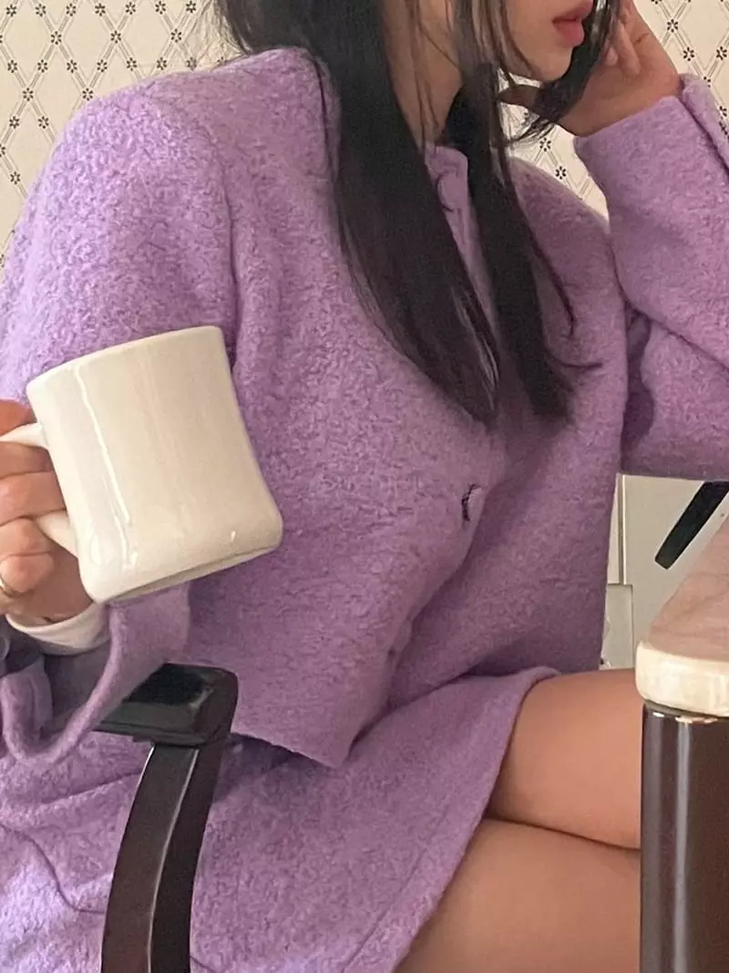 Lovemoment - Korean Women Fashion - #momslook - Terry Crop Jacket - 7