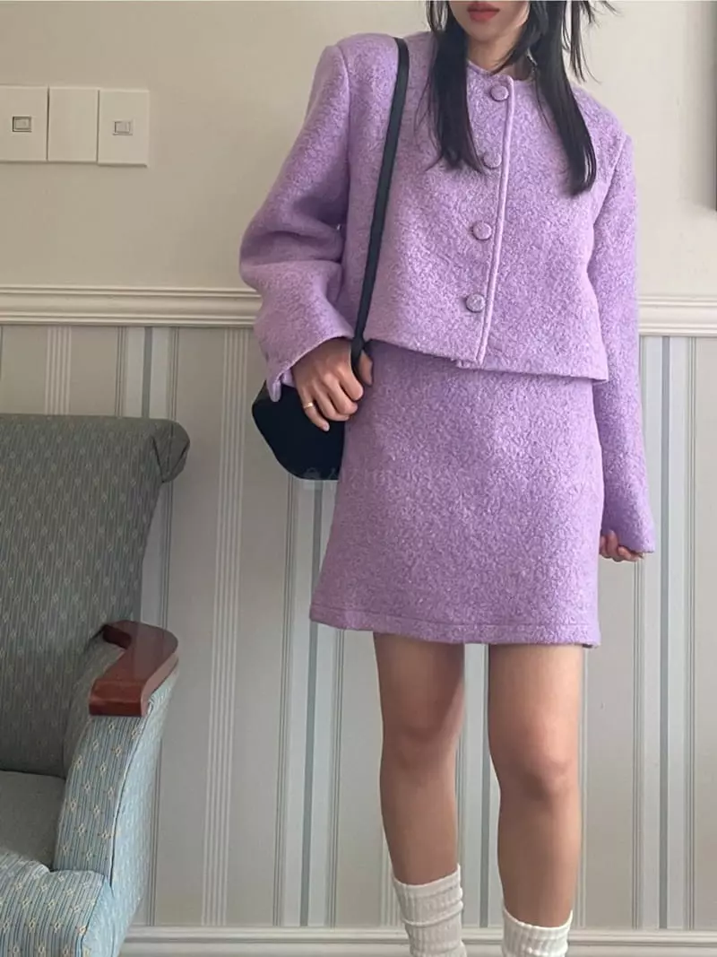 Lovemoment - Korean Women Fashion - #momslook - Terry Mini Skirt - 6