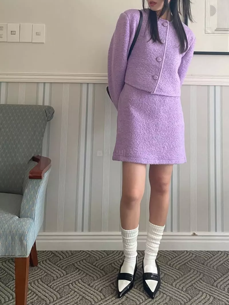 Lovemoment - Korean Women Fashion - #momslook - Terry Mini Skirt - 8
