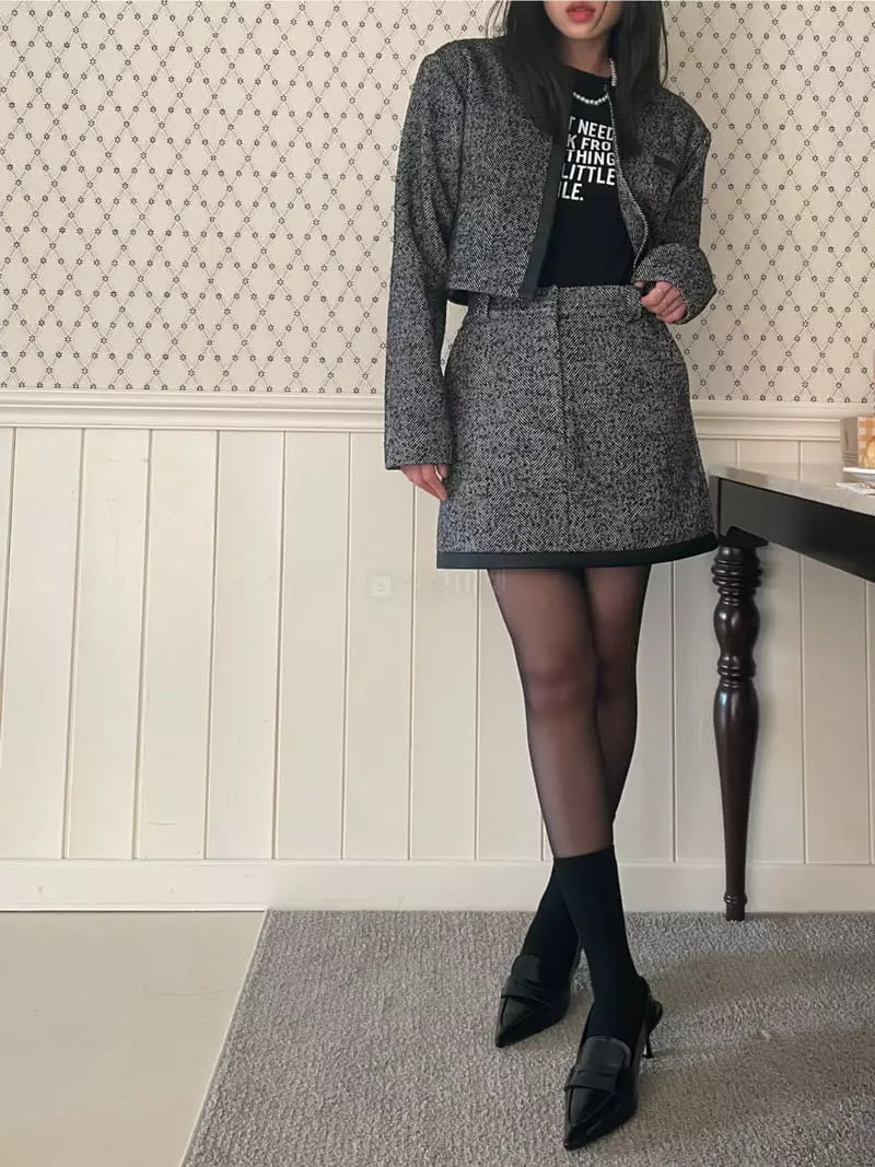 Lovemoment - Korean Women Fashion - #pursuepretty - Herringbone Set - 6