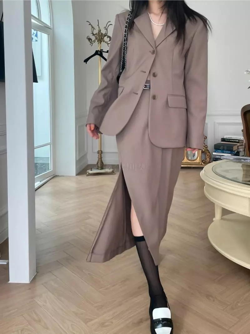 Lovemoment - Korean Women Fashion - #restrostyle - Line Skirt - 3