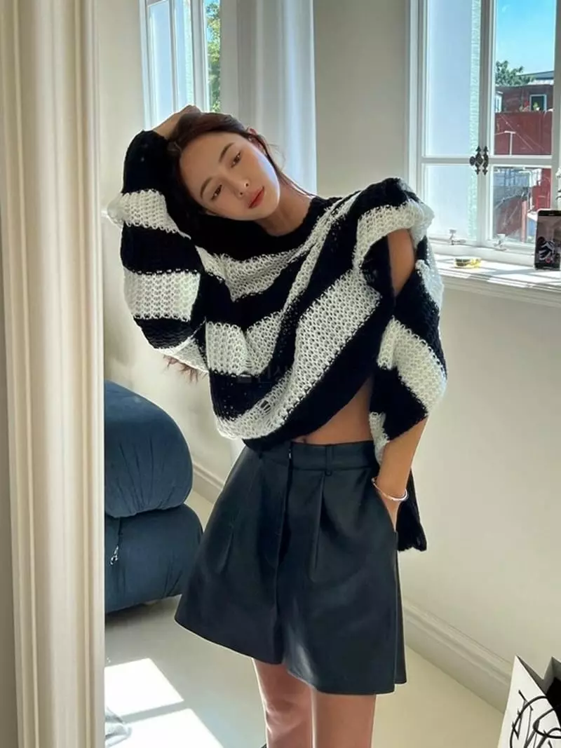 Lovemoment - Korean Women Fashion - #romanticstyle - Pumpkin Leather Shorts - 12
