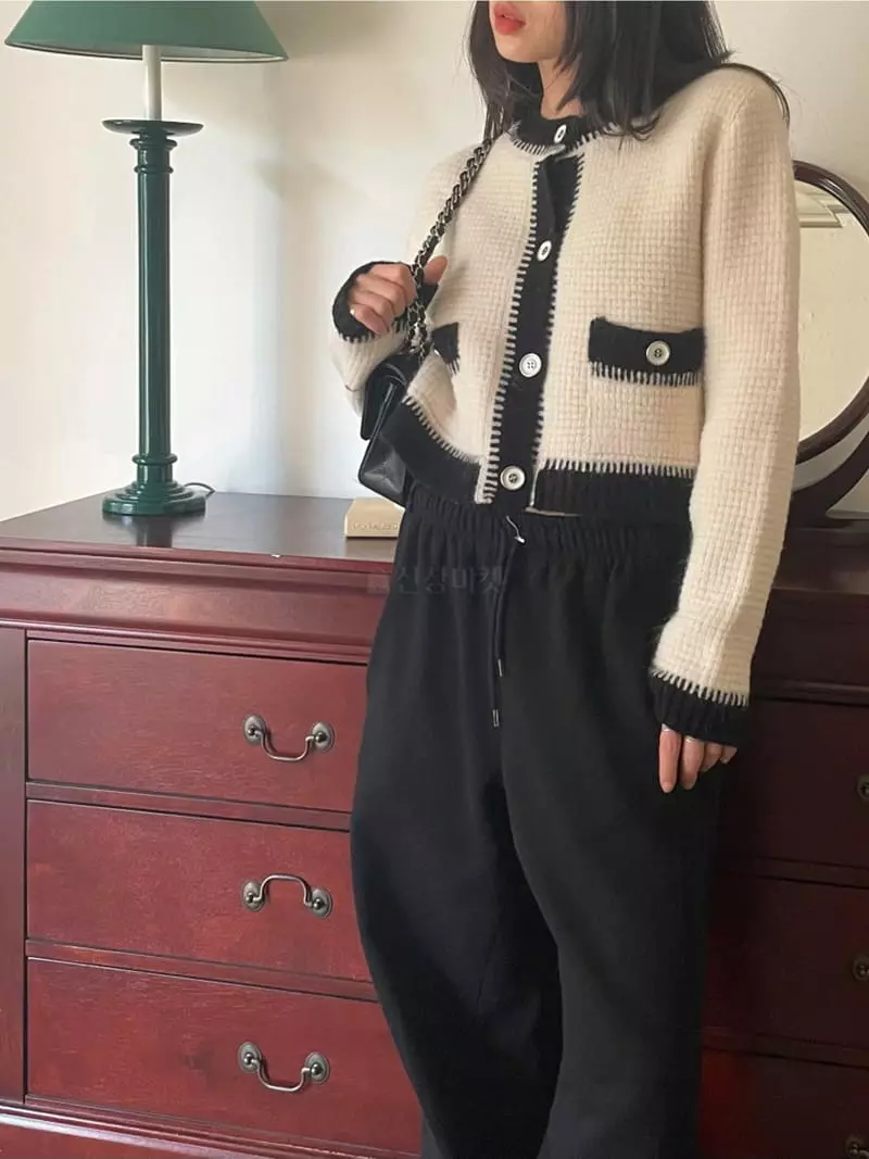 Lovemoment - Korean Women Fashion - #romanticstyle - Alpaca Waffle Cardigan - 2