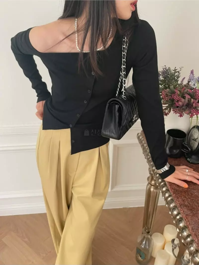 Lovemoment - Korean Women Fashion - #romanticstyle - Off Sholder Tee - 9
