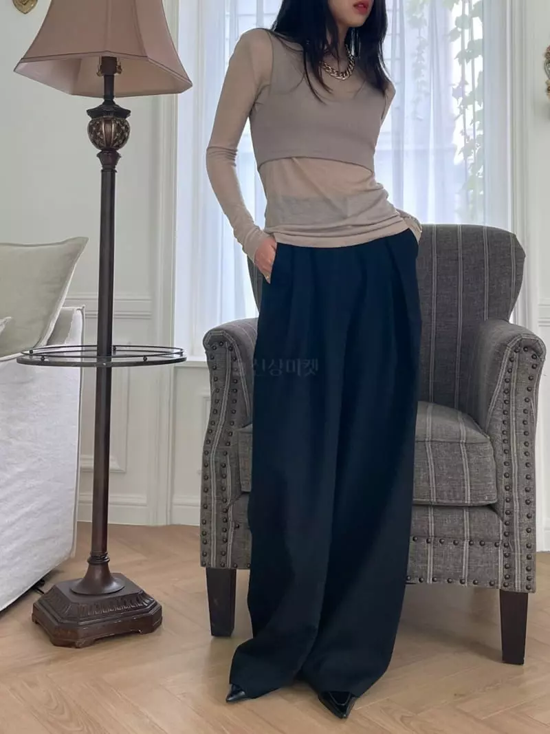 Lovemoment - Korean Women Fashion - #romanticstyle - See Through Layered Set - 8