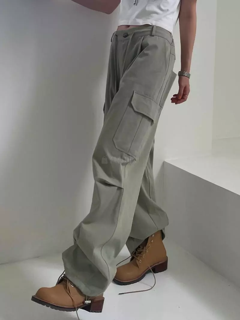 Lovemoment - Korean Women Fashion - #romanticstyle - Weat Cargo Pants - 6