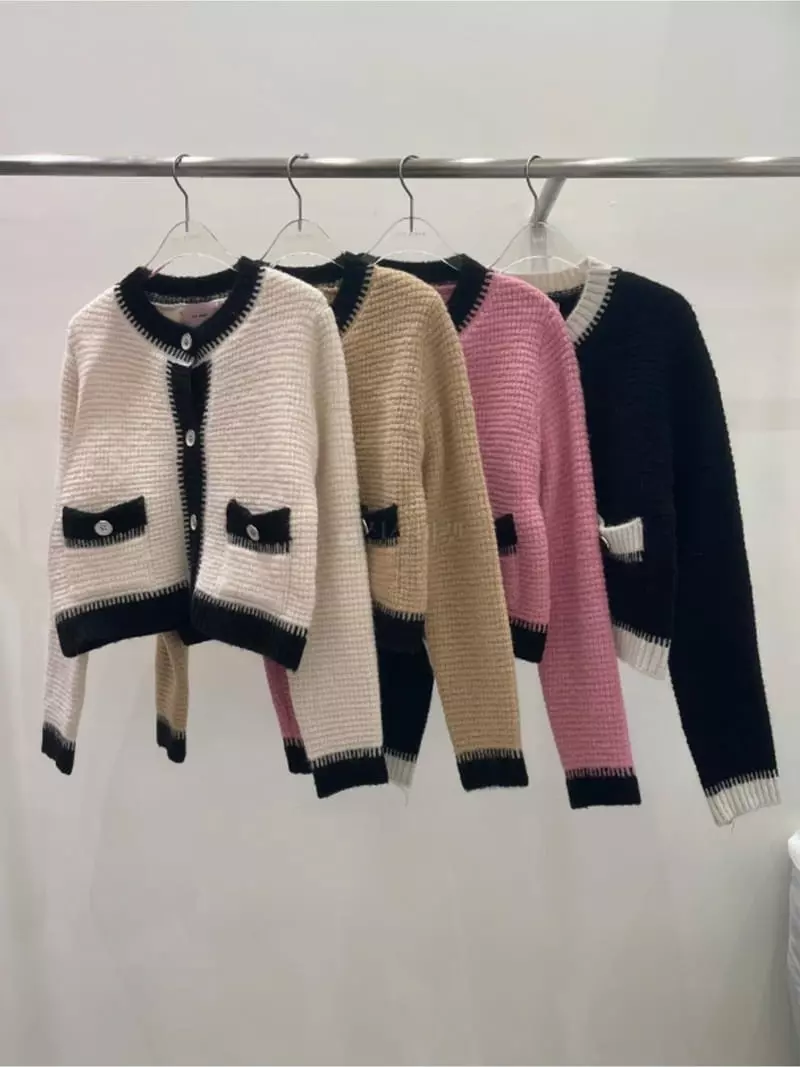 Lovemoment - Korean Women Fashion - #shopsmall - Alpaca Waffle Cardigan - 3