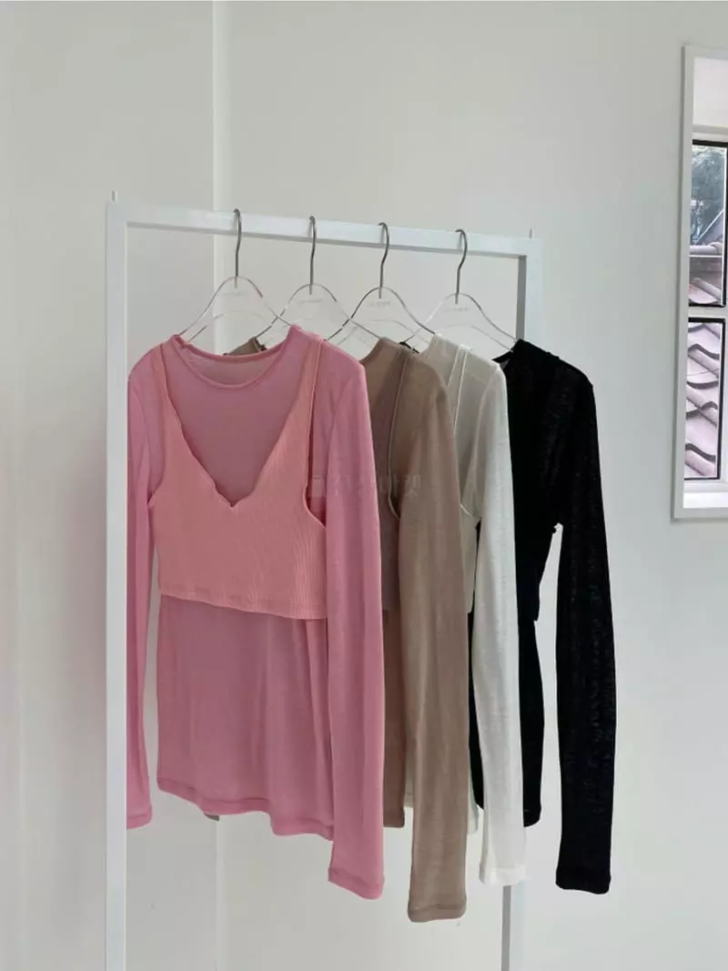 Lovemoment - Korean Women Fashion - #shopsmall - See Through Layered Set - 9