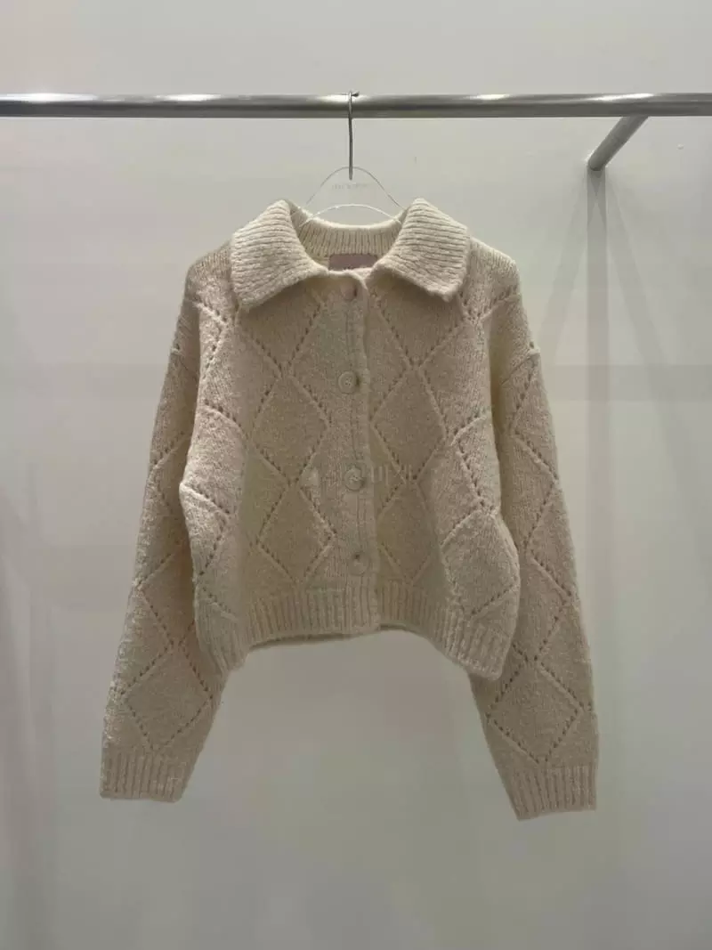 Lovemoment - Korean Women Fashion - #thatsdarling - Alpaca Dia Collar Cardigan - 3