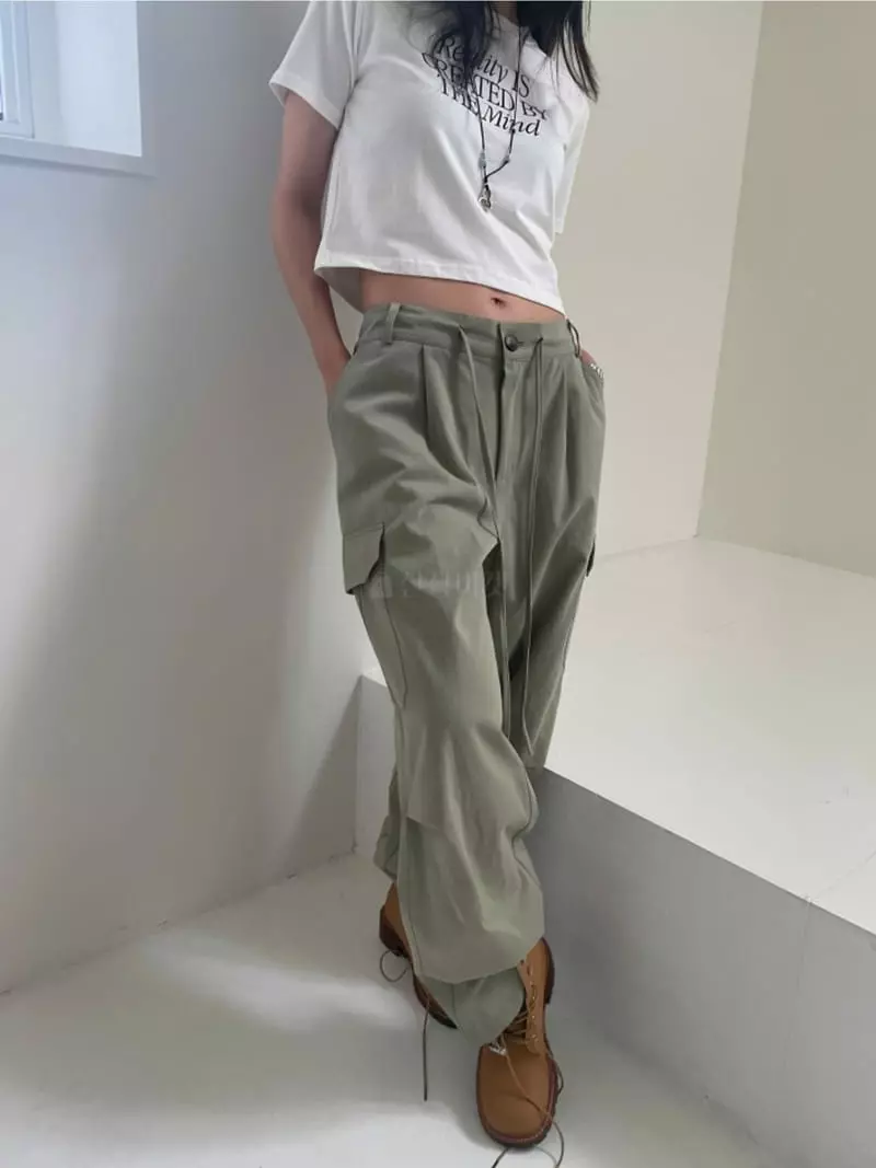 Lovemoment - Korean Women Fashion - #thatsdarling - Weat Cargo Pants - 8