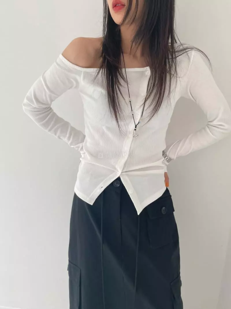 Lovemoment - Korean Women Fashion - #thelittlethings - Off Sholder Tee - 12