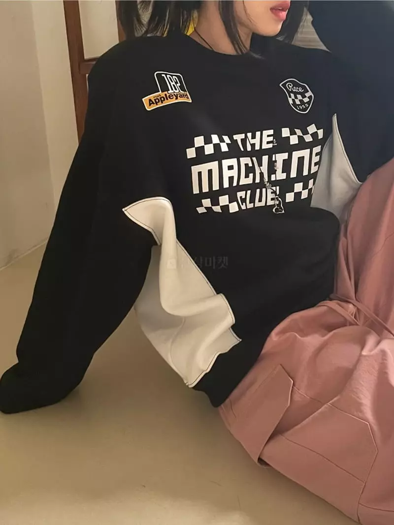 Lovemoment - Korean Women Fashion - #vintageinspired - Racer Sweatshirt