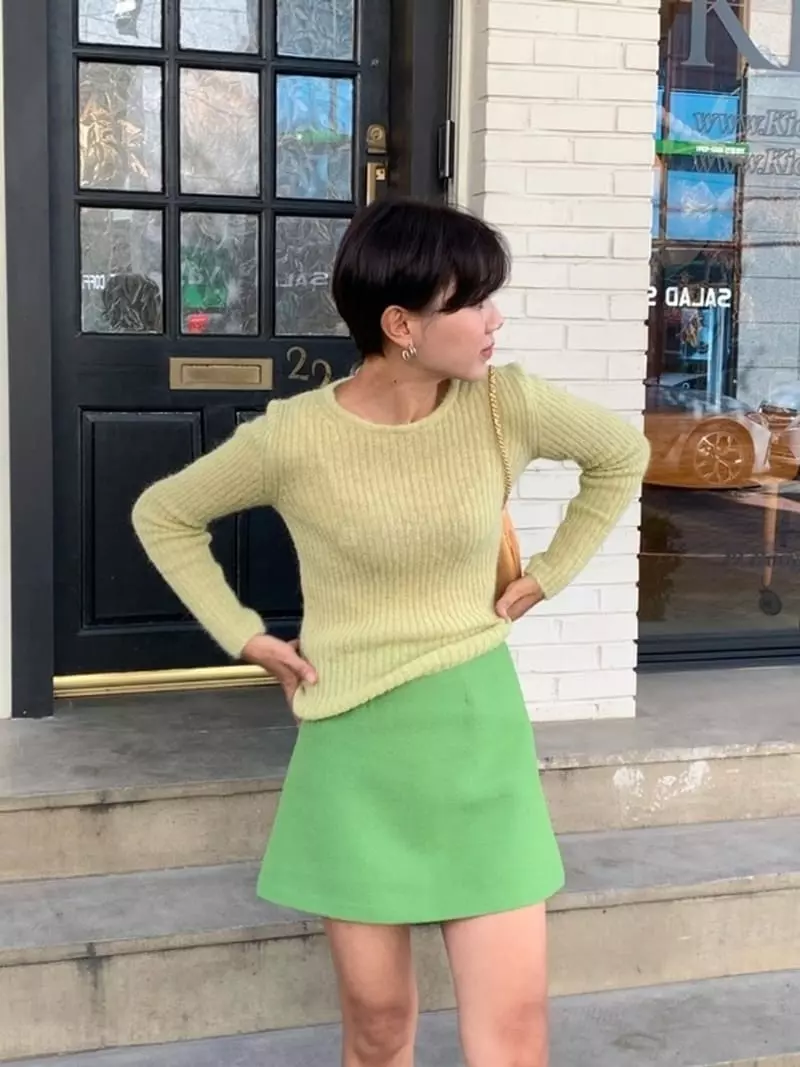 Lovemoment - Korean Women Fashion - #vintagekidsstyle - Alpaca Rin Knit Tee - 11