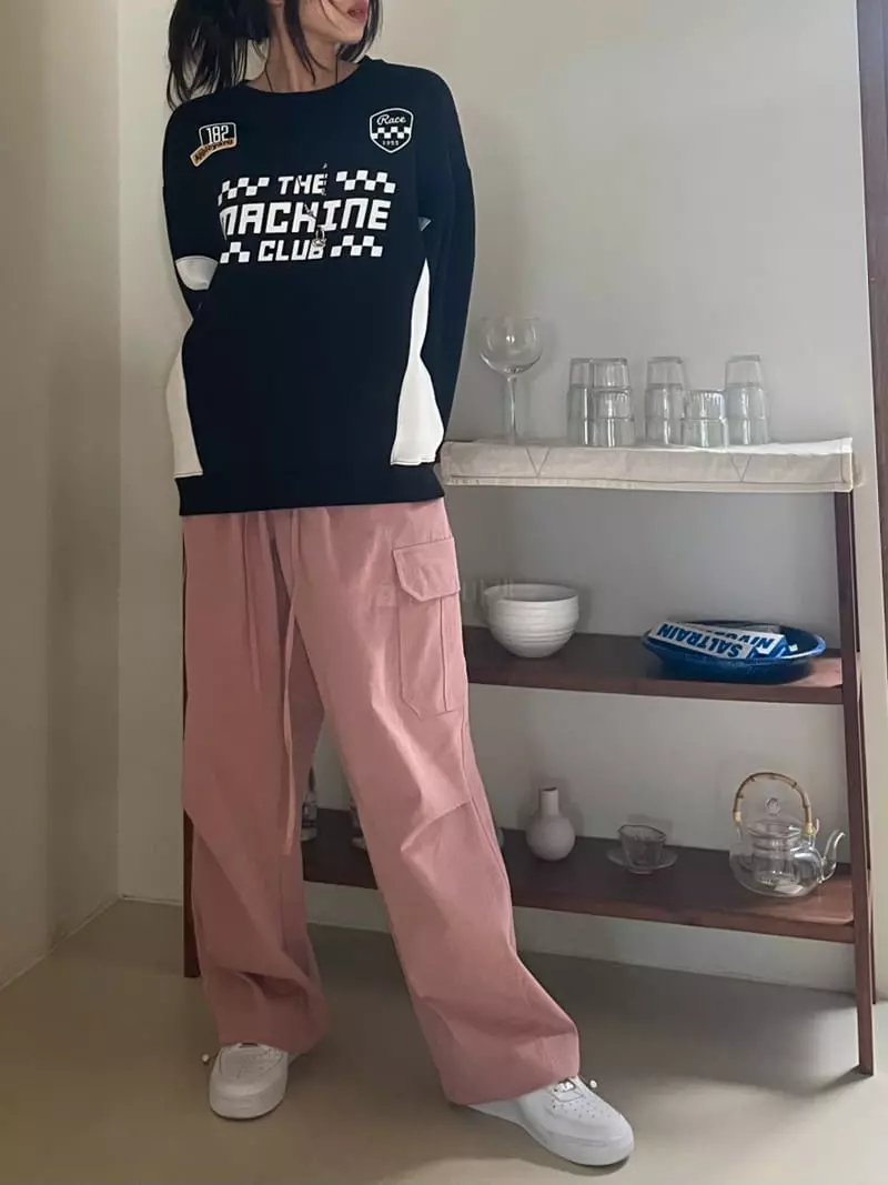 Lovemoment - Korean Women Fashion - #vintagekidsstyle - Racer Sweatshirt - 2