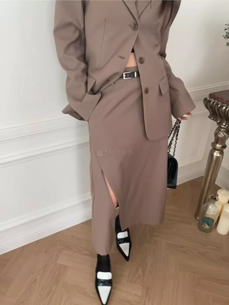 Lovemoment - Korean Women Fashion - #vintagekidsstyle - Line Skirt