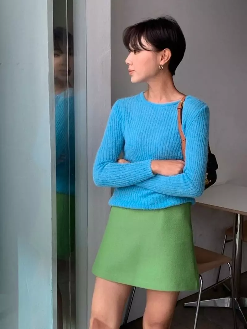 Lovemoment - Korean Women Fashion - #womensfashion - Alpaca Rin Knit Tee - 3