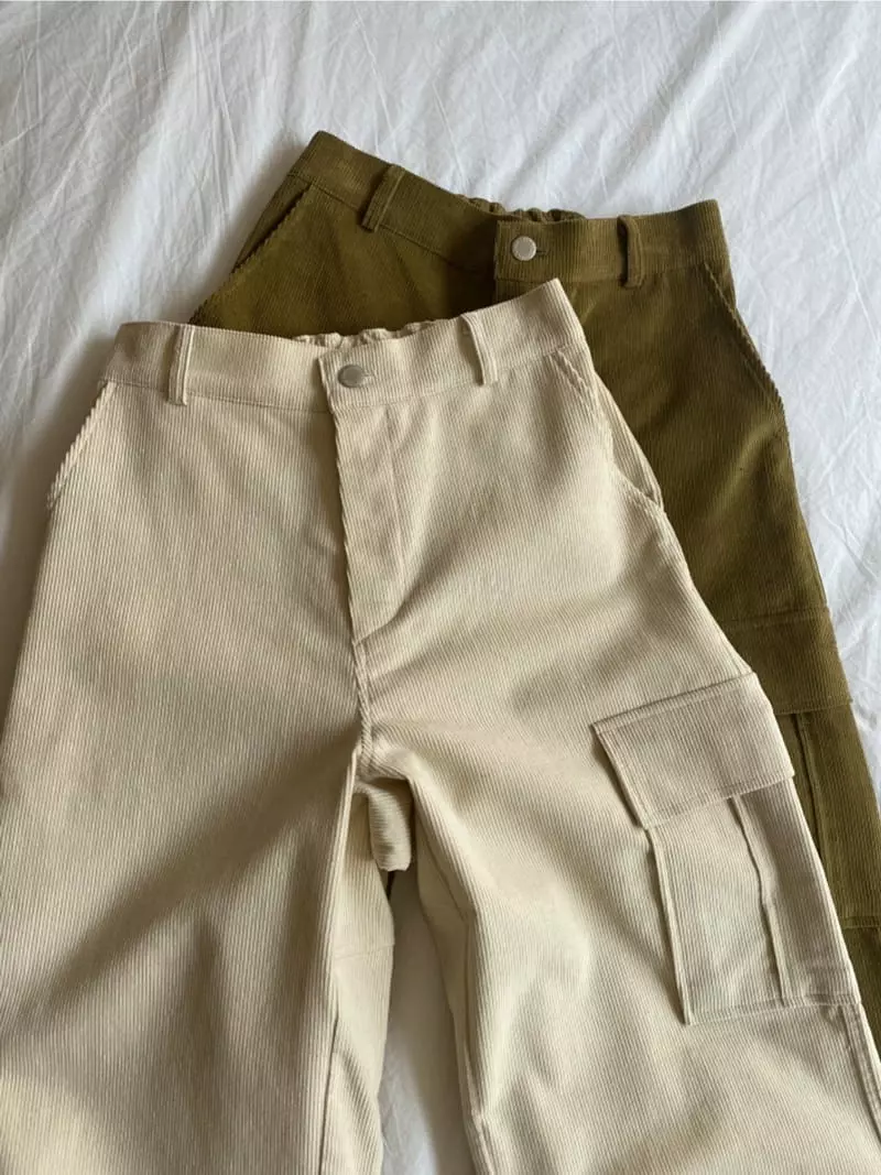Lovemoment - Korean Women Fashion - #womensfashion - Rib Cargo Pants - 6