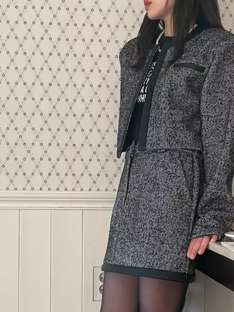 Lovemoment - Korean Women Fashion - #womensfashion - Herringbone Set - 3