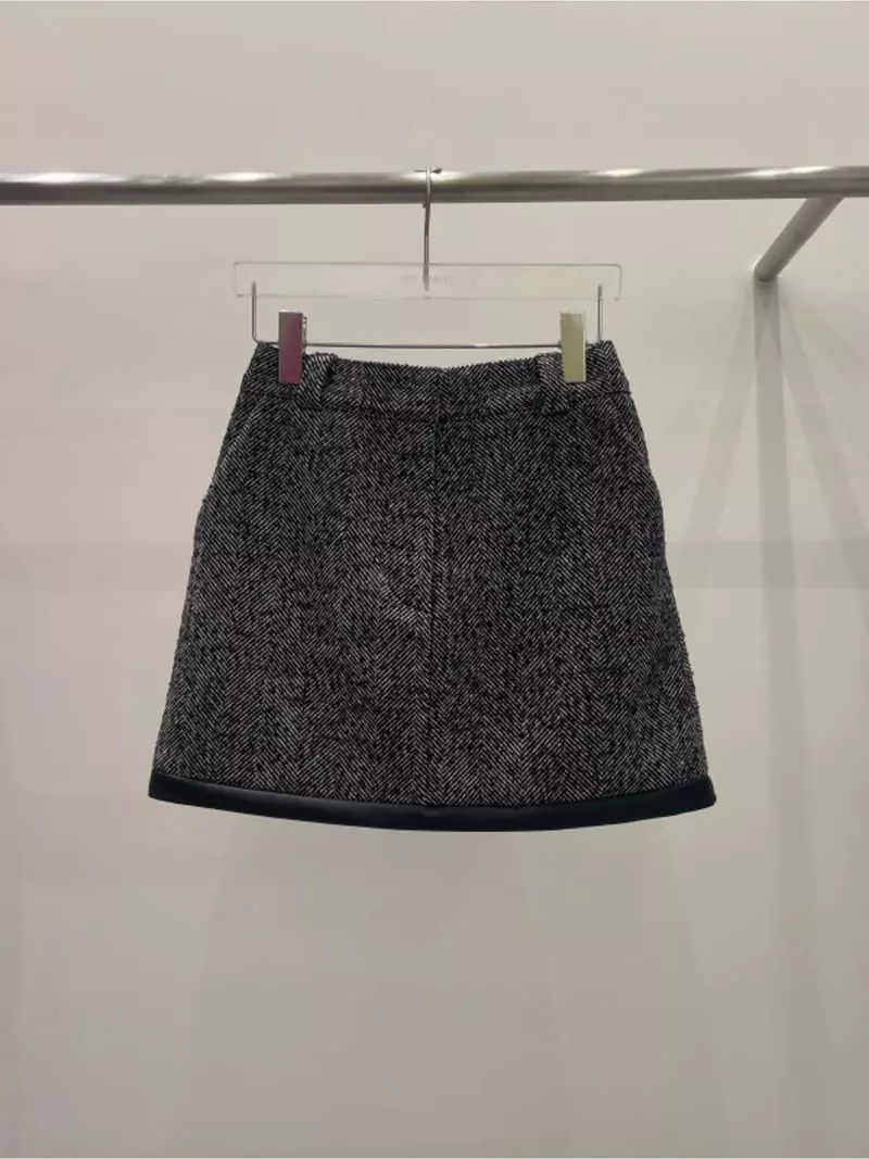 Lovemoment - Korean Women Fashion - #womensfashion - Herringbone Skirt - 12