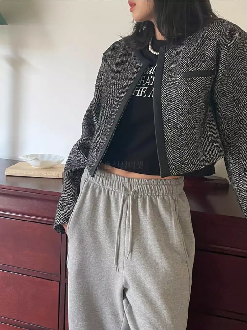 Lovemoment - Korean Women Fashion - #womensfashion - Herringbone Jacket
