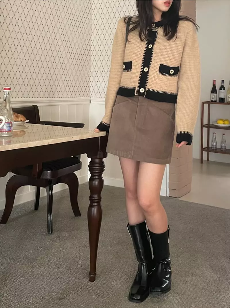 Lovemoment - Korean Women Fashion - #womensfashion - Alpaca Waffle Cardigan - 7