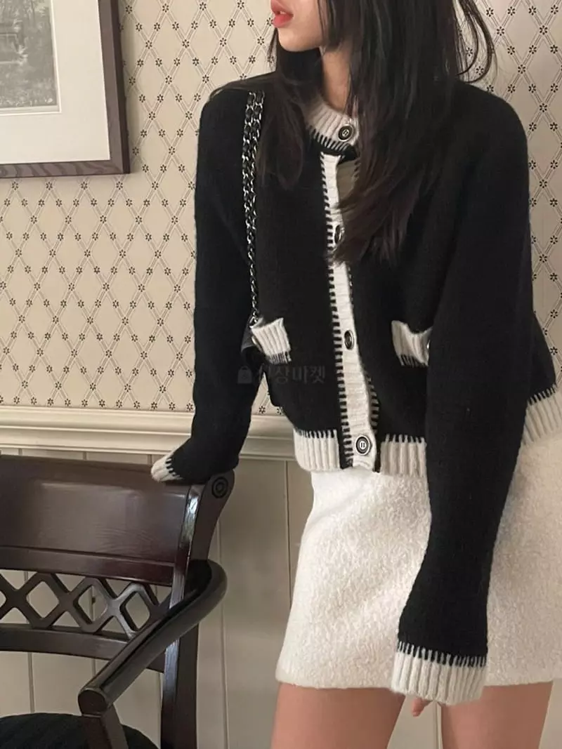 Lovemoment - Korean Women Fashion - #womensfashion - Alpaca Waffle Cardigan - 9