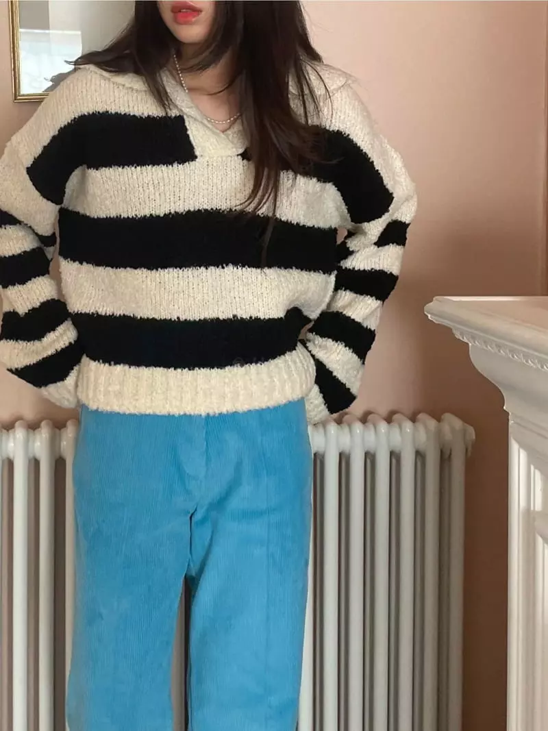 Lovemoment - Korean Women Fashion - #womensfashion - Alpaca Bookle Knit tee - 2