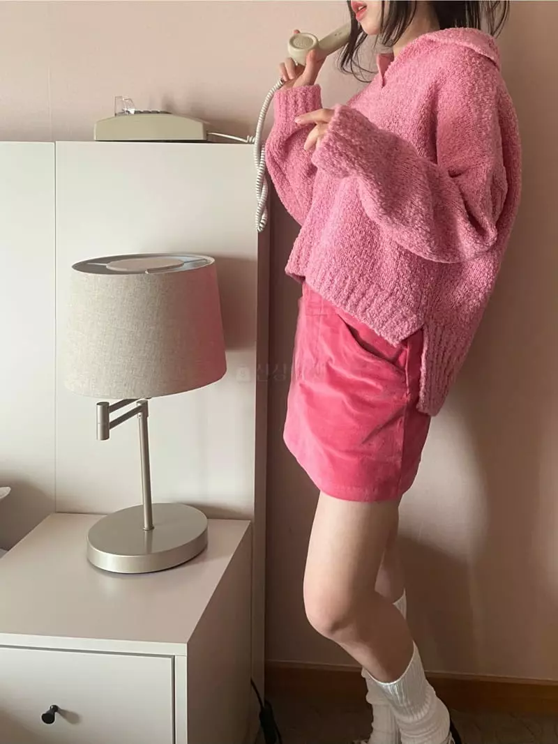 Lovemoment - Korean Women Fashion - #momslook - Alpaca Bookle Knit tee - 4