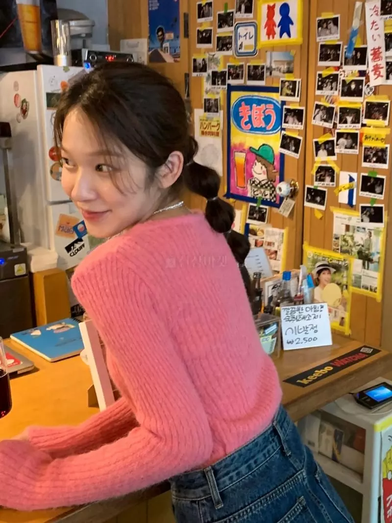 Lovemoment - Korean Women Fashion - #womensfashion - Love Rib Alpaca Knit Tee