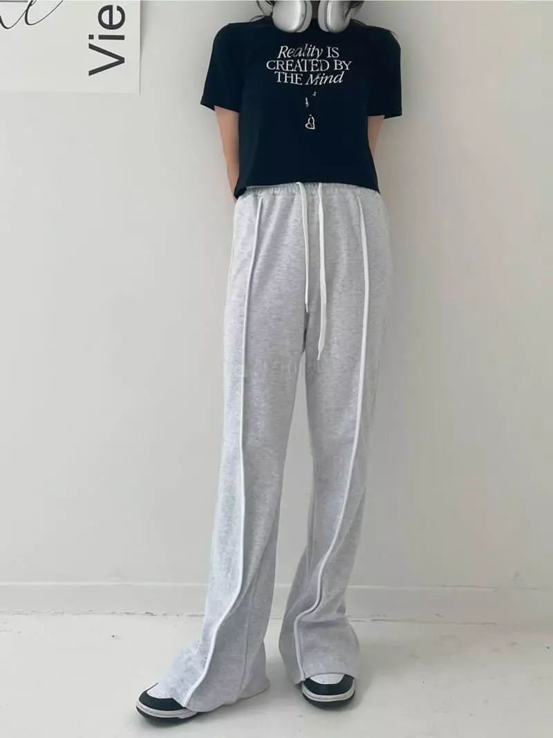 Lovemoment - Korean Women Fashion - #womensfashion - Track Bootscut Pants - 5