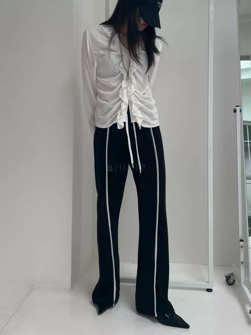 Lovemoment - Korean Women Fashion - #womensfashion - Track Bootscut Pants - 9