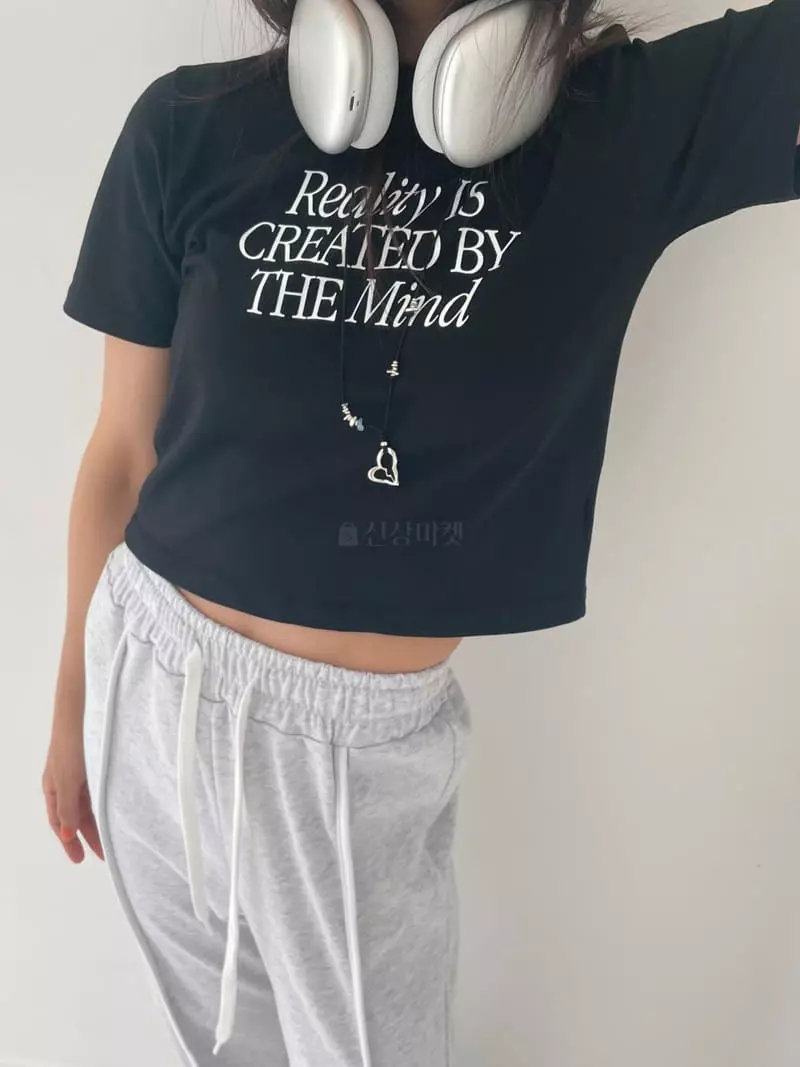 Lovemoment - Korean Women Fashion - #womensfashion - Ma Crop Tee