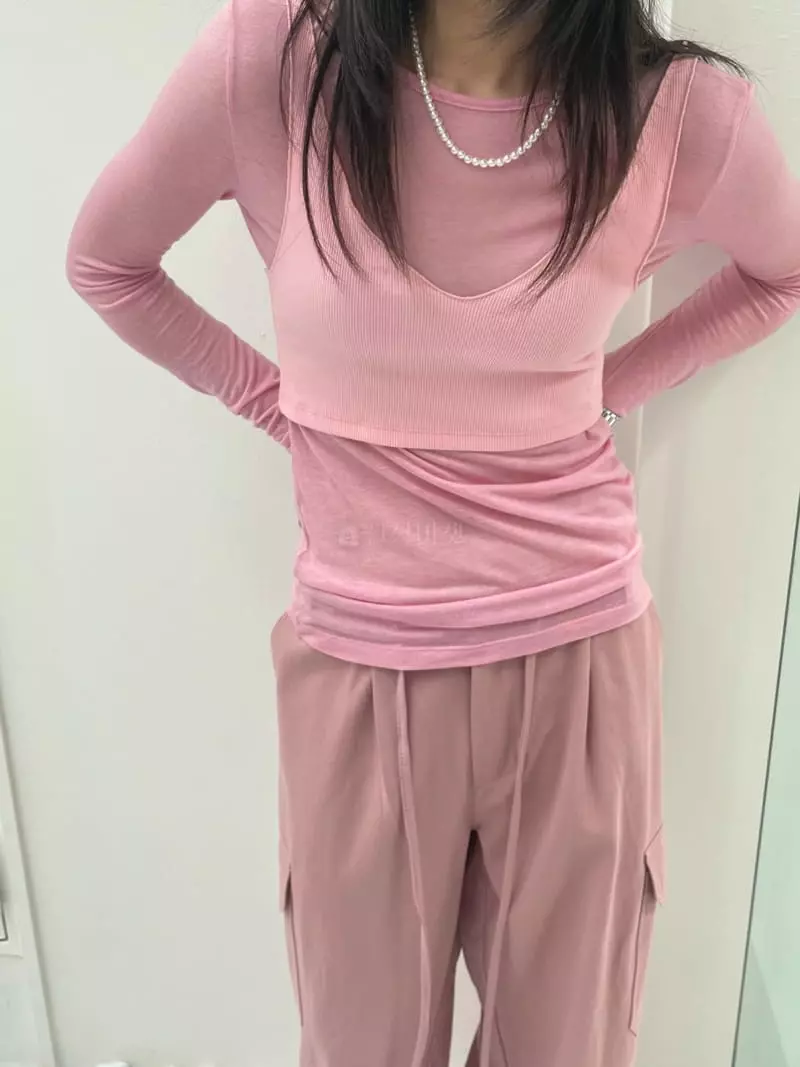 Lovemoment - Korean Women Fashion - #womensfashion - See Through Layered Set - 3