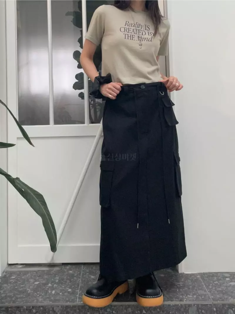 Lovemoment - Korean Women Fashion - #womensfashion - Benjo Long Pocket Skirt - 3