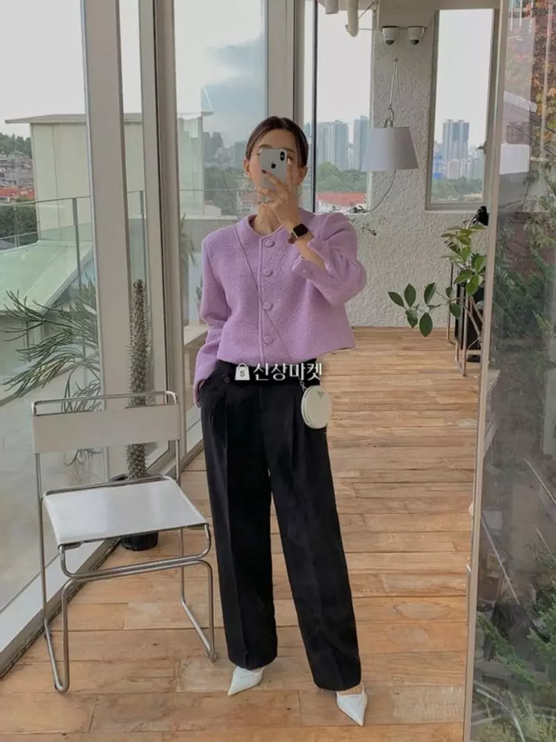Lovemoment - Korean Women Fashion - #womensfashion - Terry Crop Jacket - 2