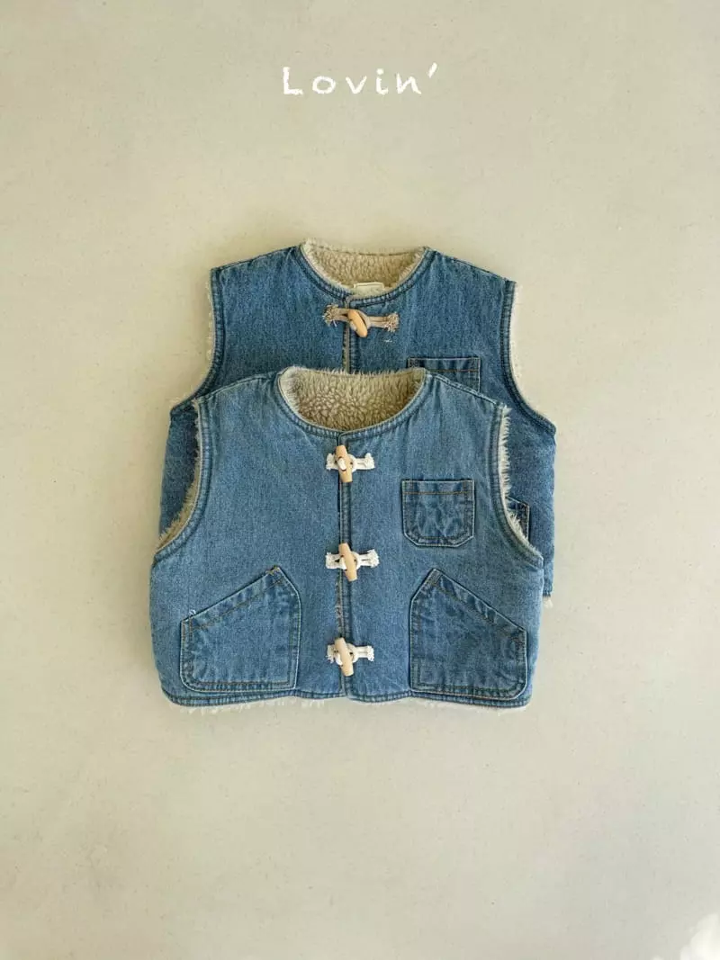 Lovin - Korean Baby Fashion - #babyboutiqueclothing - Denim Dumble Vest - 2