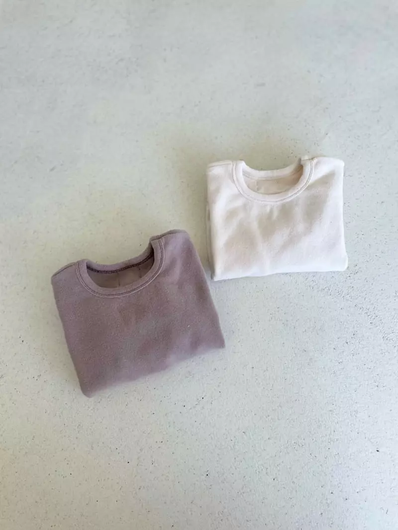 Lovin - Korean Baby Fashion - #babyootd - Fleece Piping Tee - 12