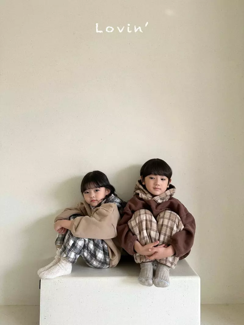 Lovin - Korean Children Fashion - #Kfashion4kids - Check Hoody Tee - 8