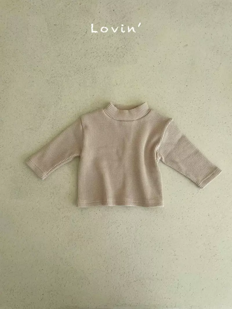 Lovin - Korean Children Fashion - #Kfashion4kids - Waffle Turtleneck Tee